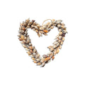 Medium Natural Heart Shell Wreath 20cm