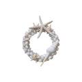 Small Round Deluxe Shell Wreath with Starfish 17cm