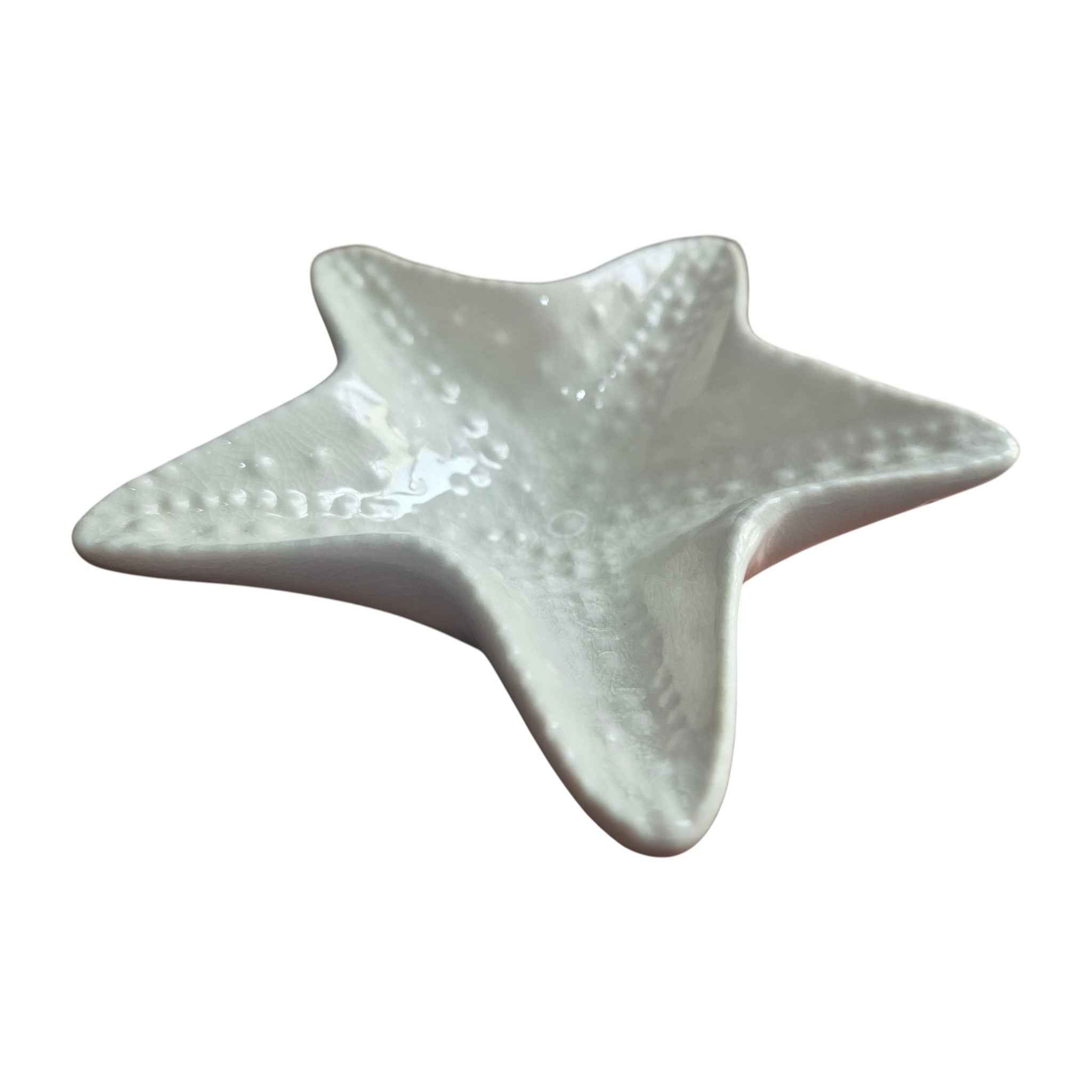 White Starfish Trinket Dish 13cm