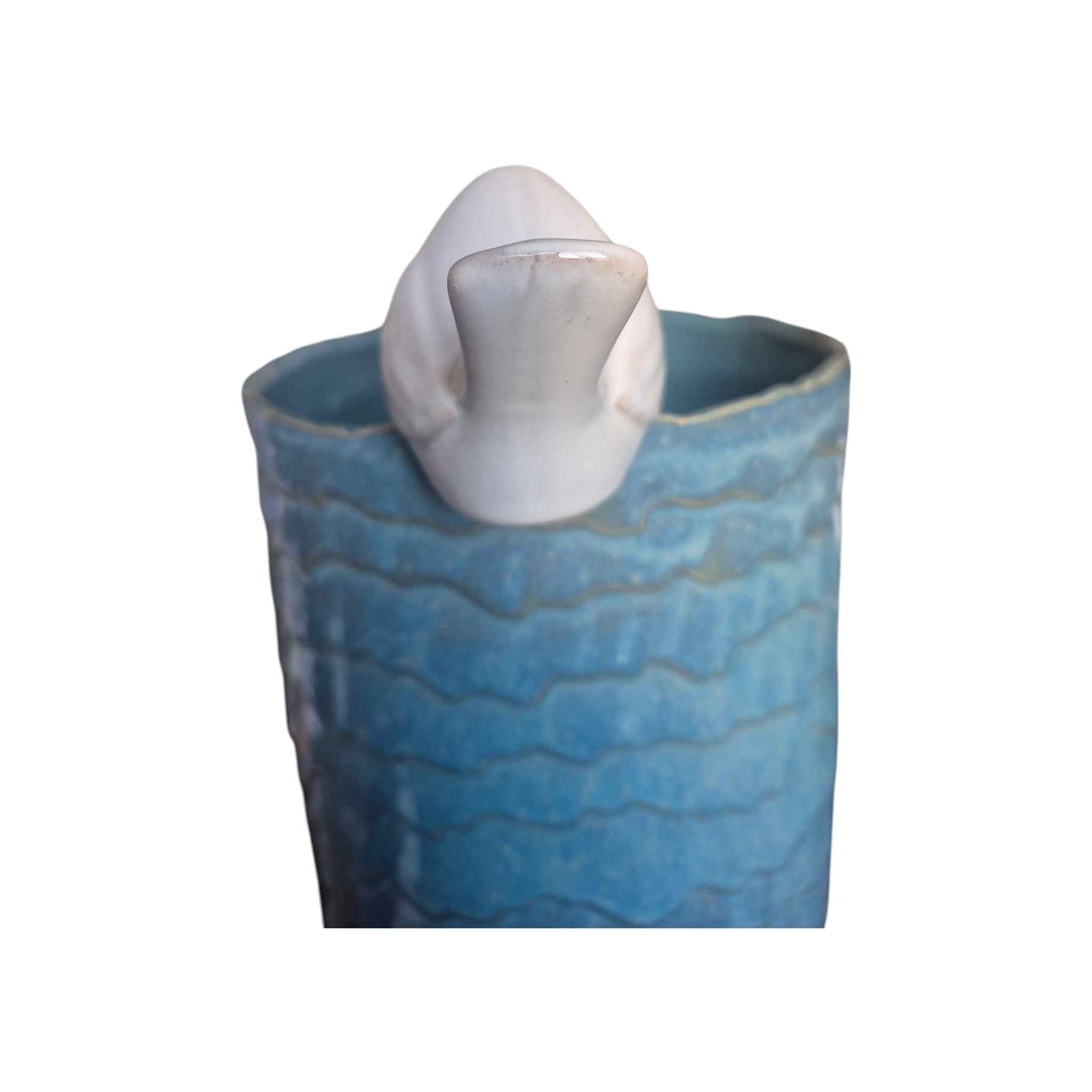 Ceramic White Bird Rim Animal