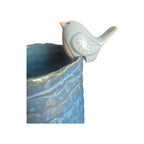 Blue ceramic bird rim animal nz Loren Boyd