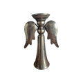 Antique-Styled Metal Angel Wings Candle Stick Holder