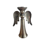 Antique-Styled Metal Angel Wings Candle Stick Holder