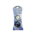 Zodiac Virgo Keychain with Sodalite gemstone in silver locket frame on blue display card