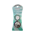 Zodiac Aquarius Keychain with Lucky Jade gemstone in silver locket frame on teal display card
