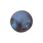 Blue Fish Coconut Bowl bottom view showing natural polished dark coconut shell exterior with blue tint