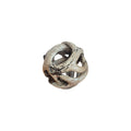 Antler Decorative Ball front view showing open resin antler branch lattice form in pale driftwood and charcoal grey tones