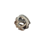 Antler Decorative Ball angled side view showing intertwined resin antler branches with naturalistic texture and shadow detail