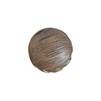 Nordic Chevron Decorative Ball Natural — side view showing smooth warm brown wood grain texture across upper half of 11cm diameter decorative wooden sphere