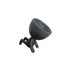 Black laid-back Egghead Planter, side view