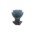 Black Joyful Egghead Planter, front view