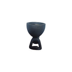 Black lying-down Egghead Planter, top view