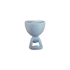 White lying-down Egghead Planter, side view