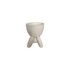 Small white Restful Egghead Planter, side view