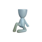 Sage large Relaxed Egghead Planter, front view