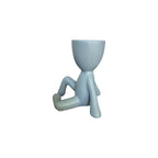 Sage large Relaxed Egghead Planter, side view