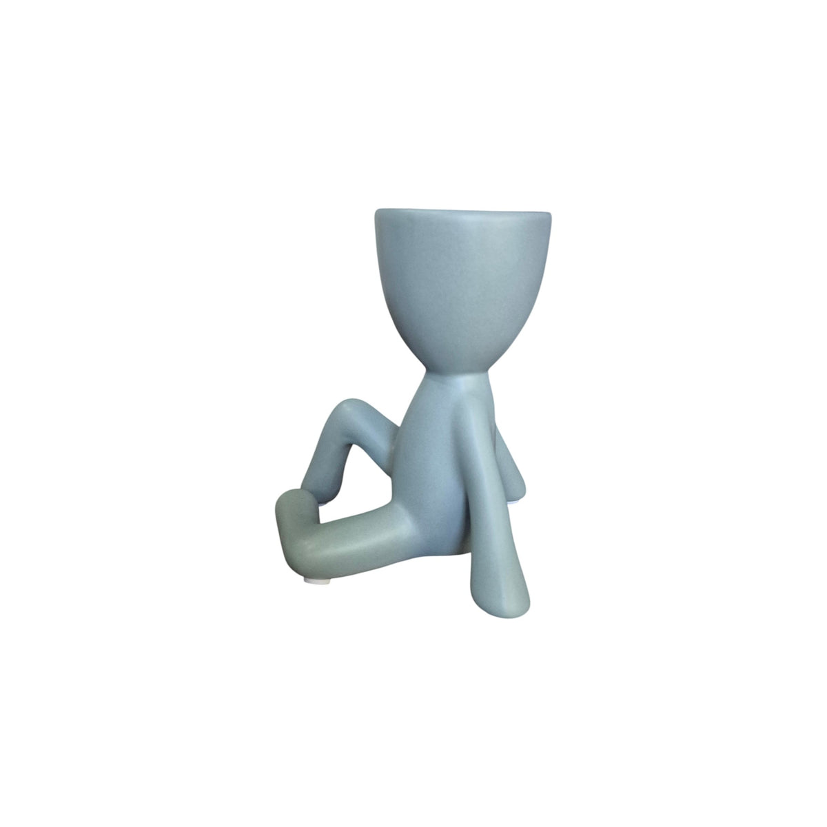 Sage large Relaxed Egghead Planter, side view
