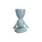 Sage large laid-back yoga Egghead Planter, front view