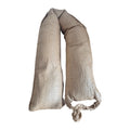 LaVida Natural Draught Stopper 77cm folded to show its woven texture and end detail