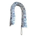 Ships Ahoy Draught Stopper 85cm folded to show nautical motifs and hanging loop