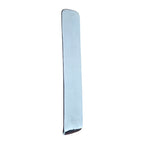 Side view of rainbow chakra ceramic incense holder showing curved tray and incense stick hole