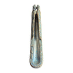 Angled top view of relaxed Buddha incense holder showing Buddha figures and tray