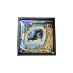 Example gold-toned crystal geode in a presentation box