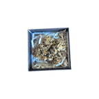 Example dark purple iridescent geode in a presentation box