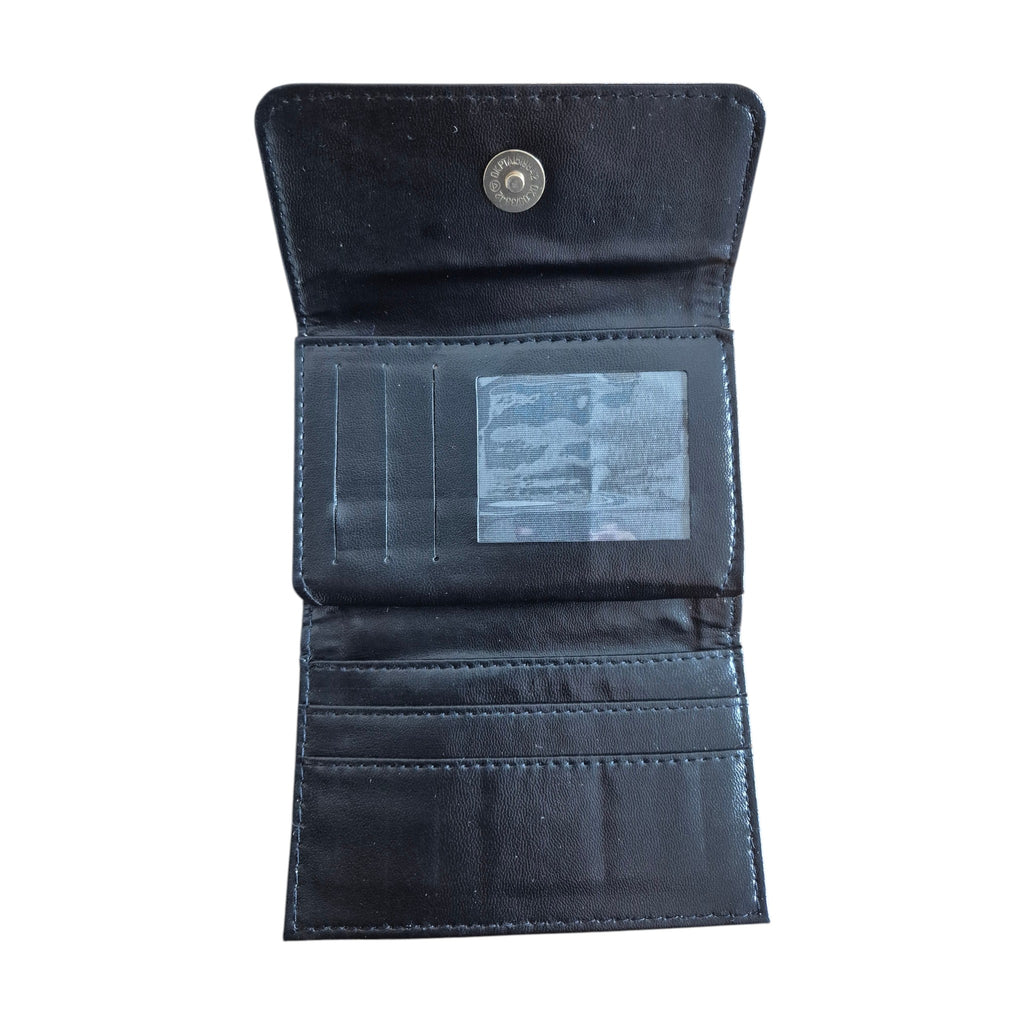 Side view of Turkish carpet wallet showing zipped coin compartment