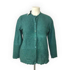 Koru Ladies Cable & Bauble Cardigan - Lagoon