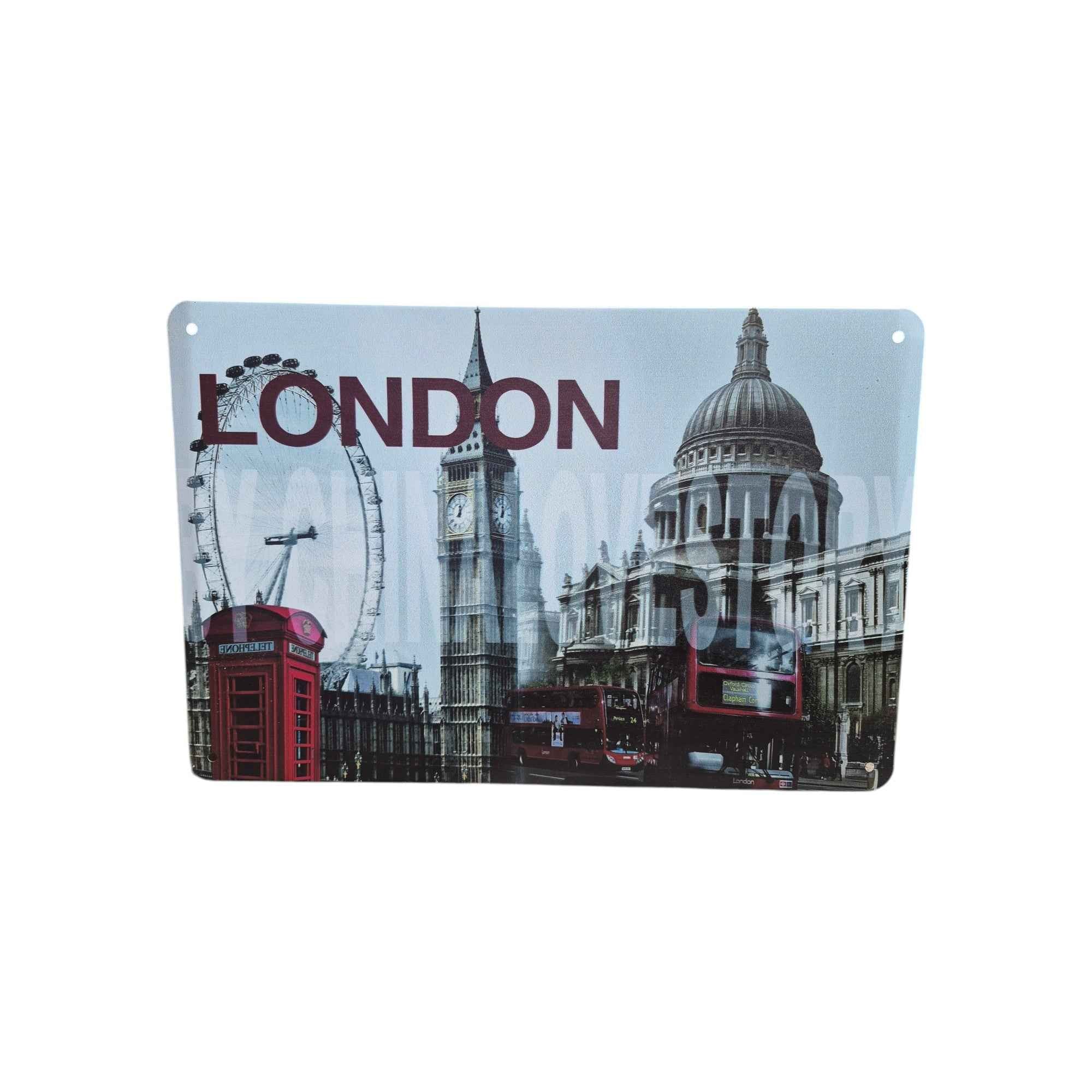 London Landmarks Metal Sign