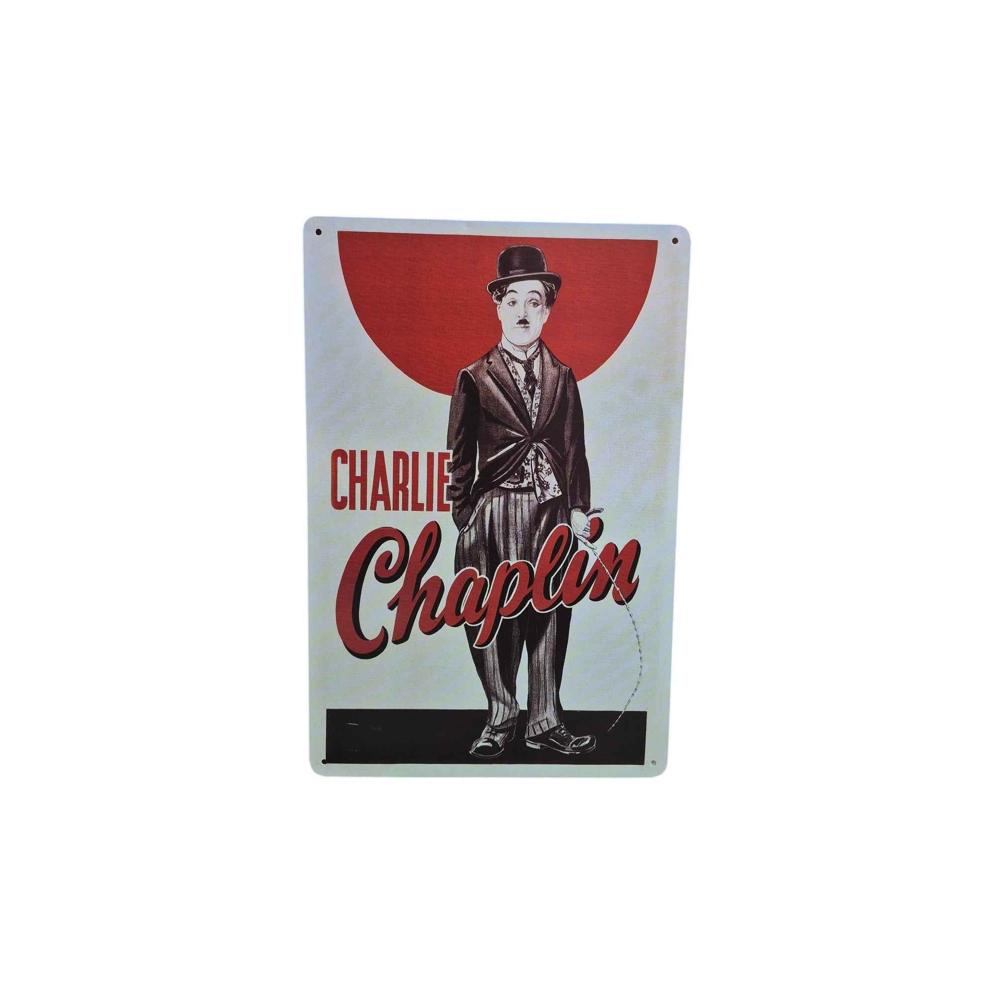 Charlie Chaplin Vintage Metal Sign
