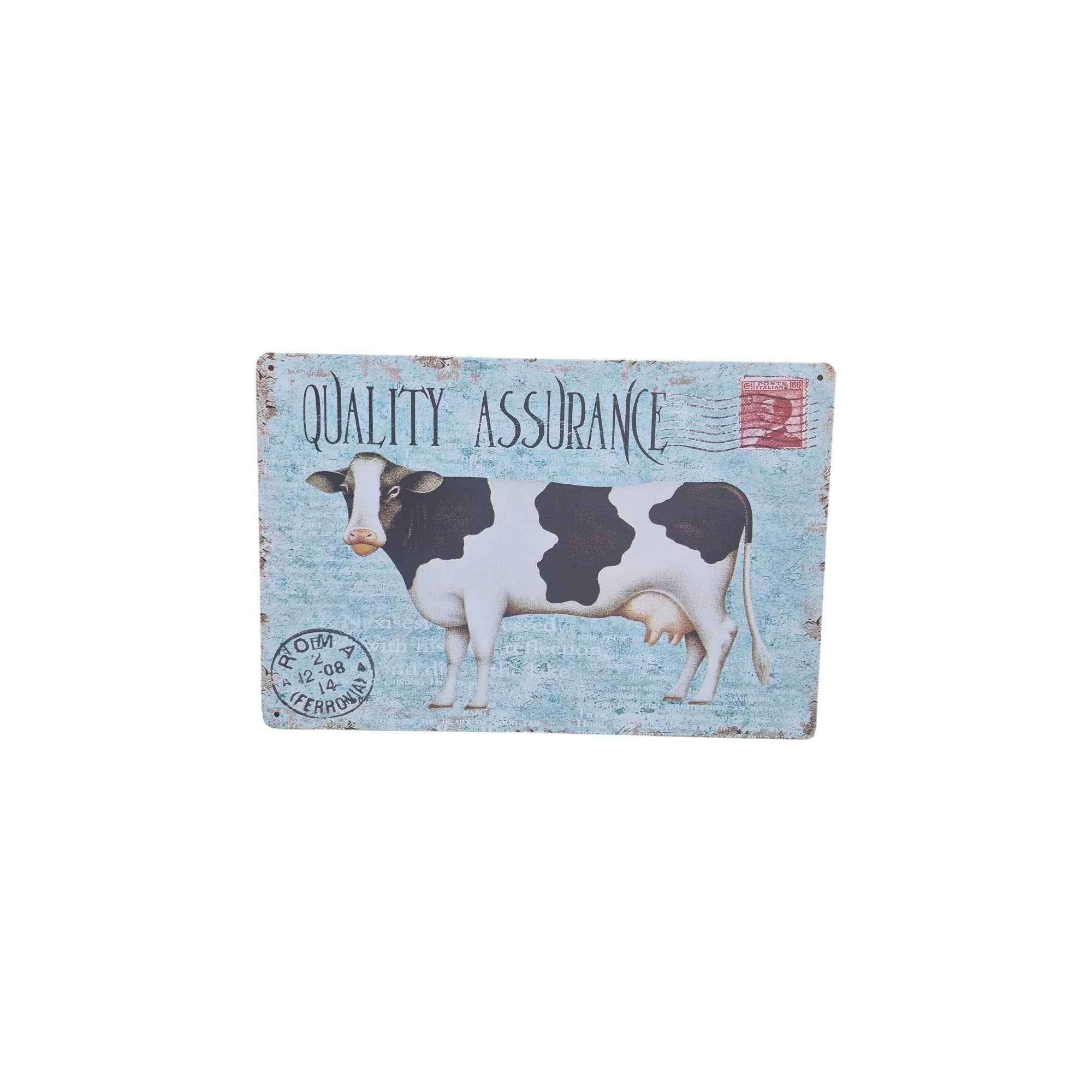 Quality Assurance – Dairy Cow Vintage Metal Sign