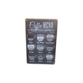 Coffee Menu – Know Your Coffee Metal Sign