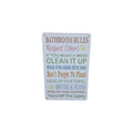 Bathroom Rules Metal Sign