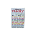 In Our Family – We're in This Together Metal Sign