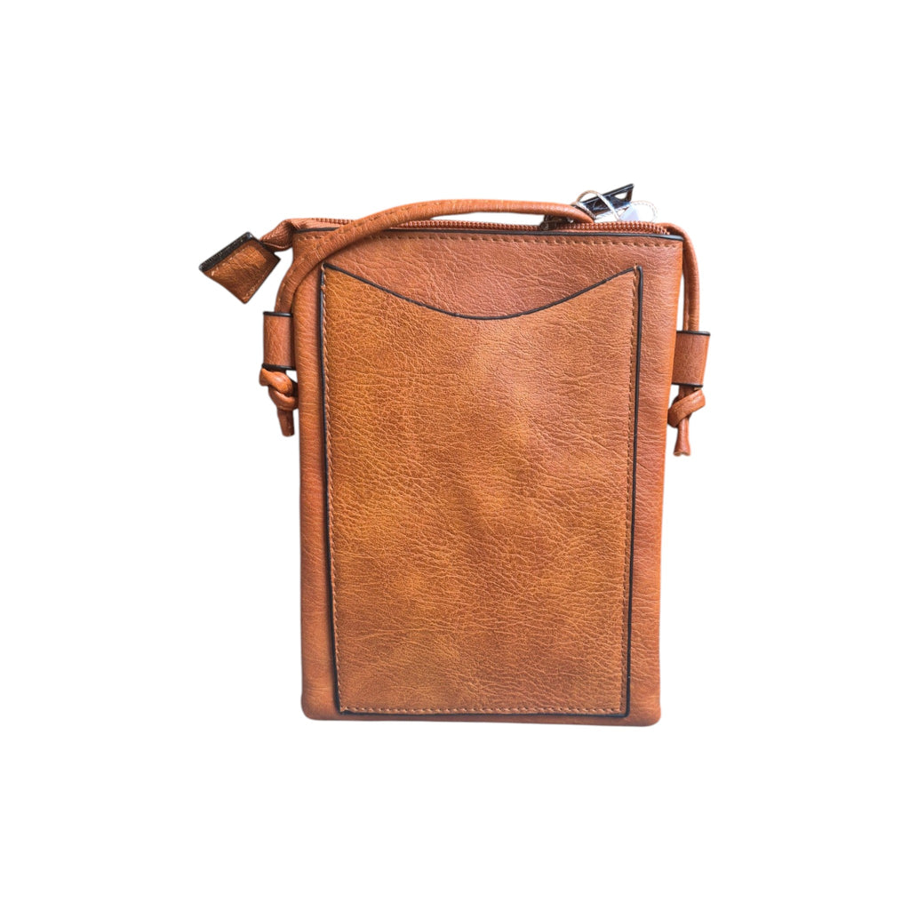 Loren Boyd Chevron Stud laser cut crossbody handbag with geometric pattern and adjustable strap. nz