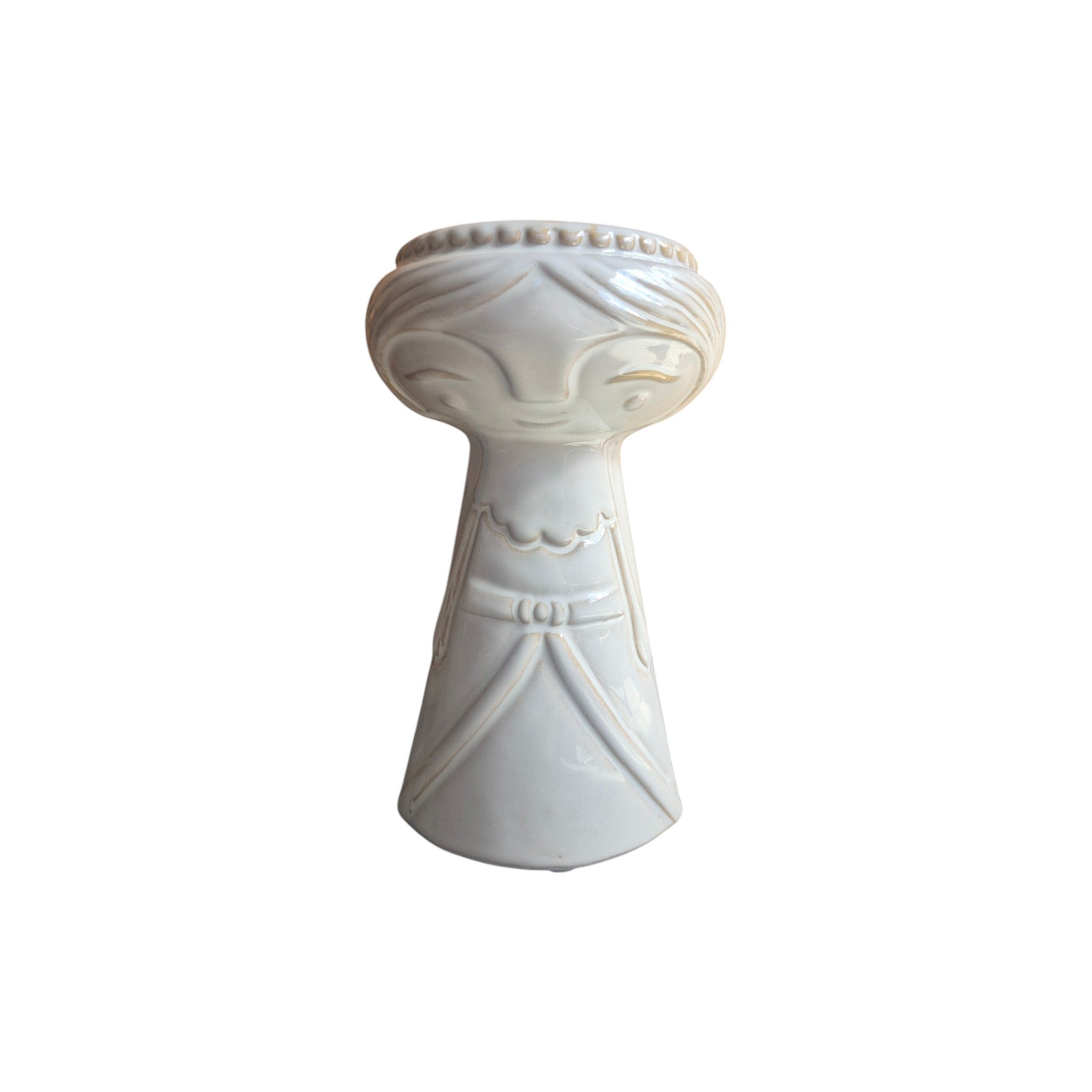 Small angel-shaped planter by Loren Boyd, perfect for indoor plants and decorative garden displays. nz