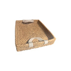 Cement Woven Decorative Tray with Rope Handles nz home styled decor