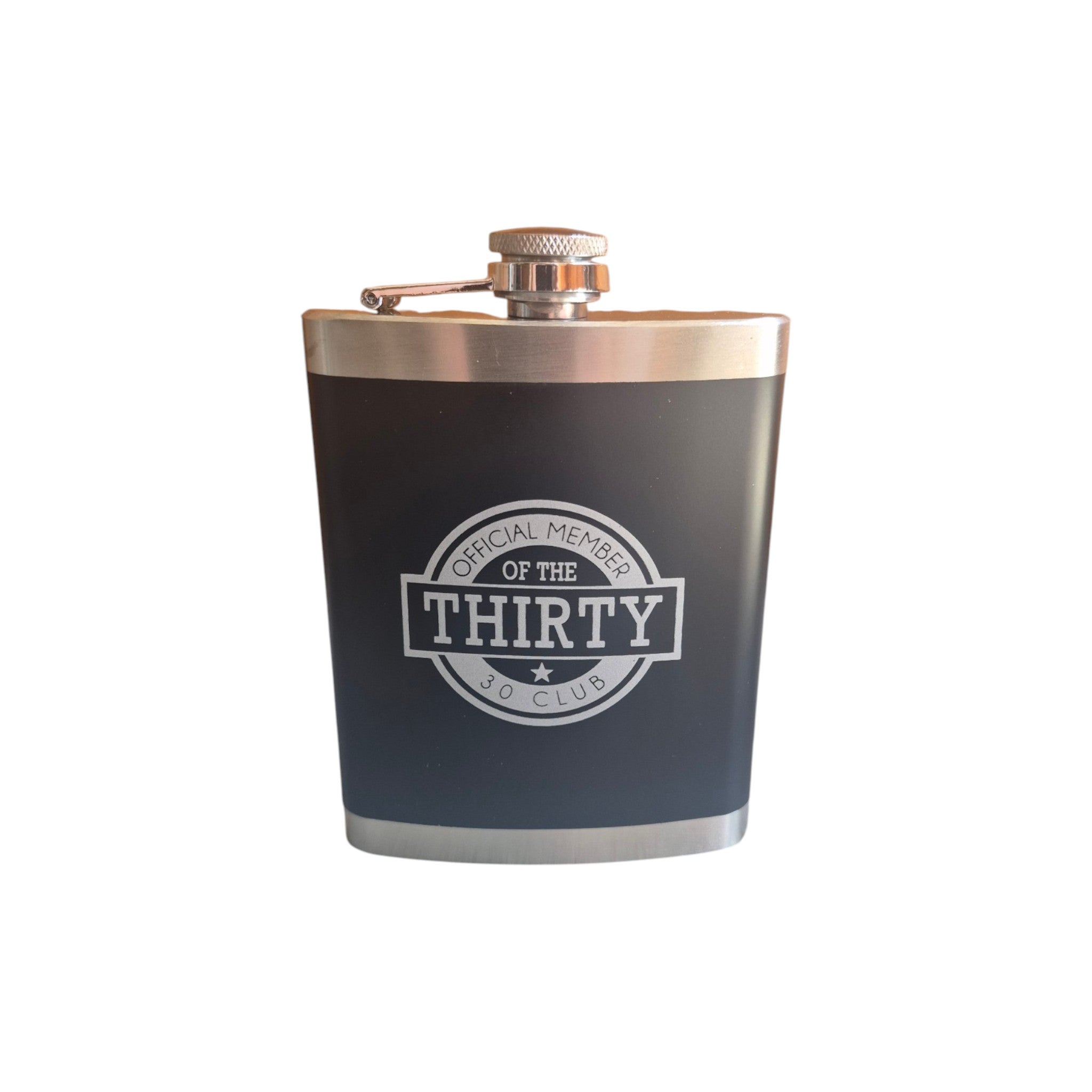 Thirty Club Stainless Hip Flask Stainless Steel 30th Birthday Gift nz