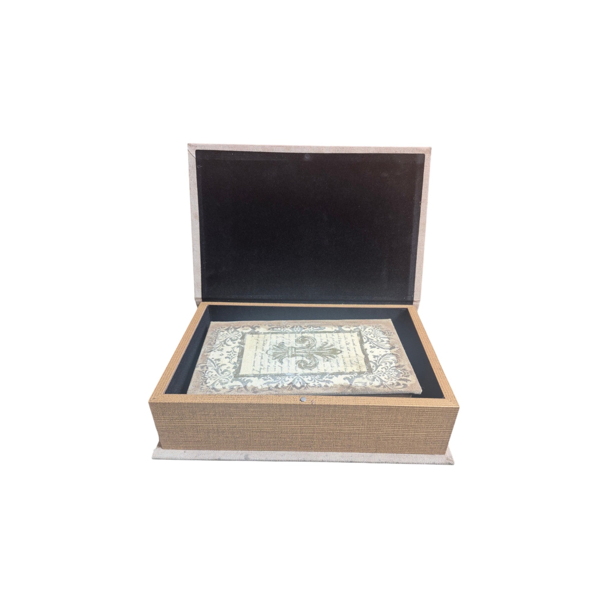 Fleur De Lys Set of 2 decorative Book Storage Boxes home style antique decor nz