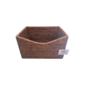 Shaped Storage Rattan Brown Basket 28x23cm Le Monde nz