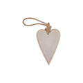 Narrow White Wood Hanging Heart nz