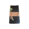 Loren Boyd floral New Zealand map tea towel with colorful botanical design, showcasing detailed map illustration.