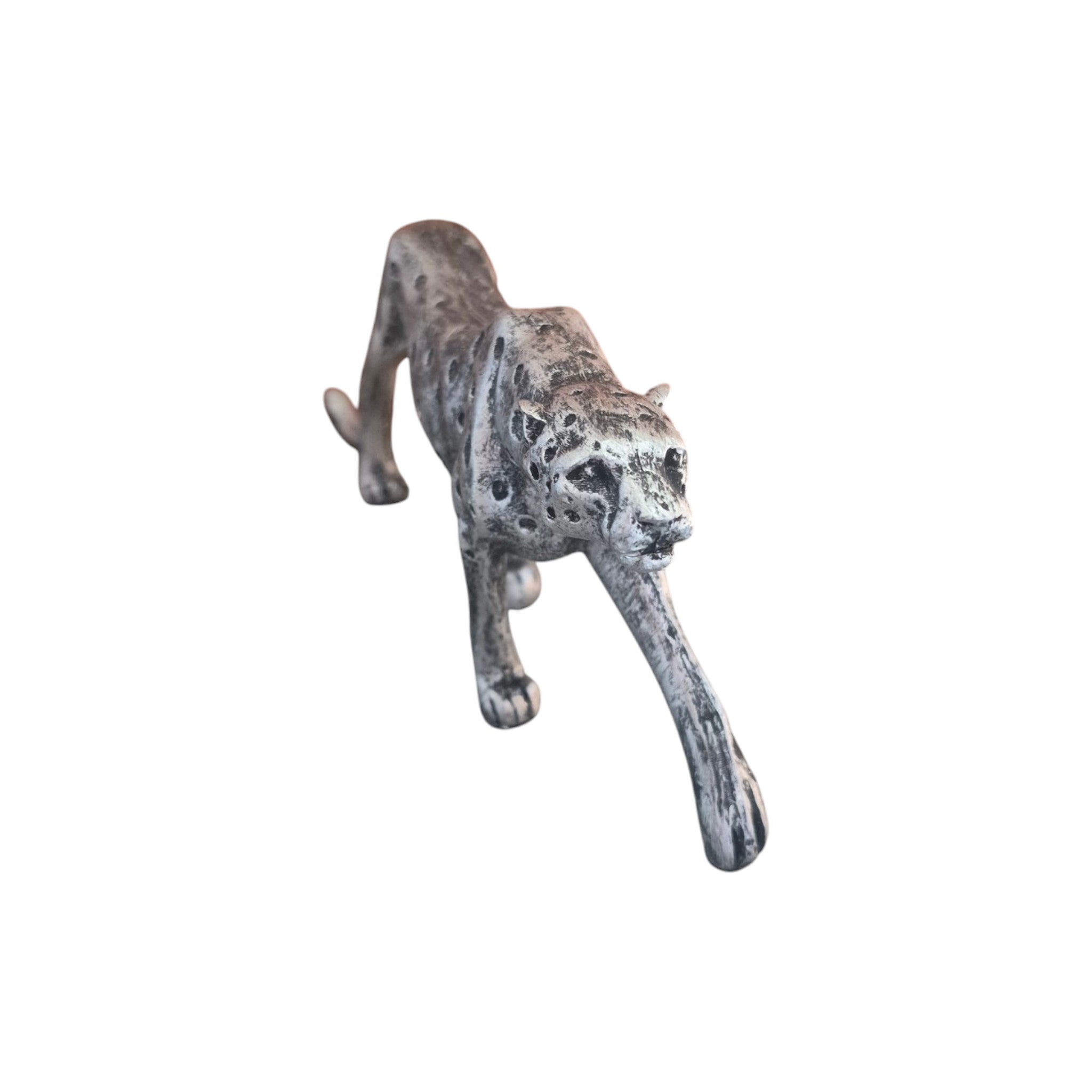 Small Daktari Leopard decorative figurine by Le Forge featuring a detailed leopard sculpture in a natural pose. nz