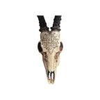 Resin Carved Deer Skull with Short Horns nz