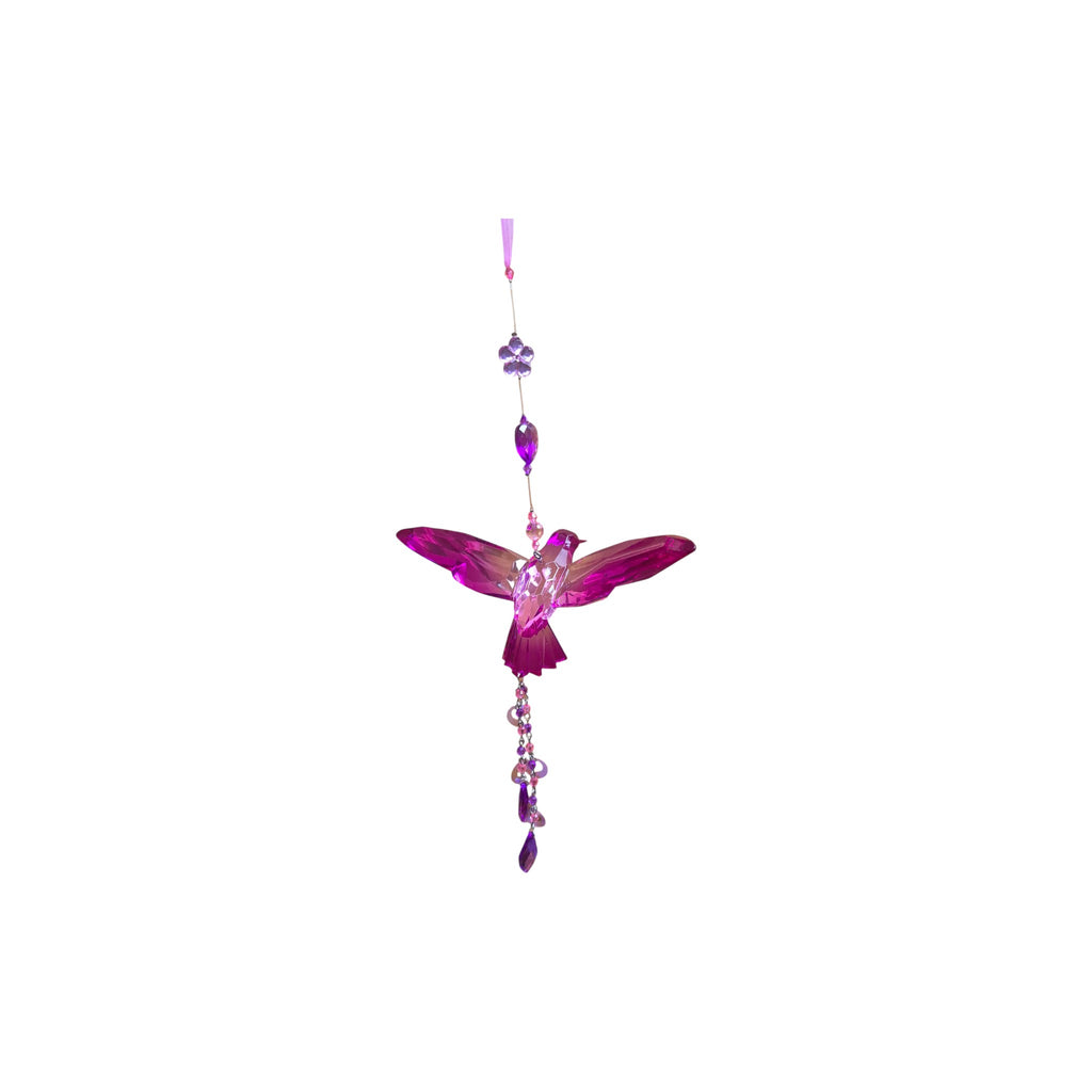 Hanging Hummingbird Suncatcher - Pink nz