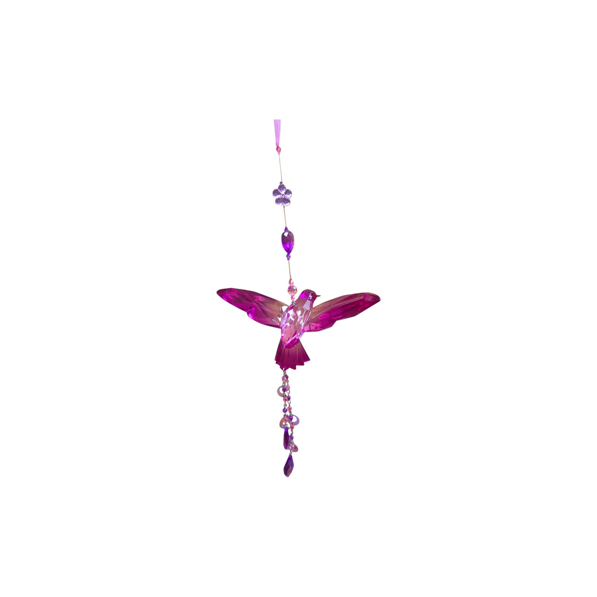 Hanging Hummingbird Suncatcher - Pink nz