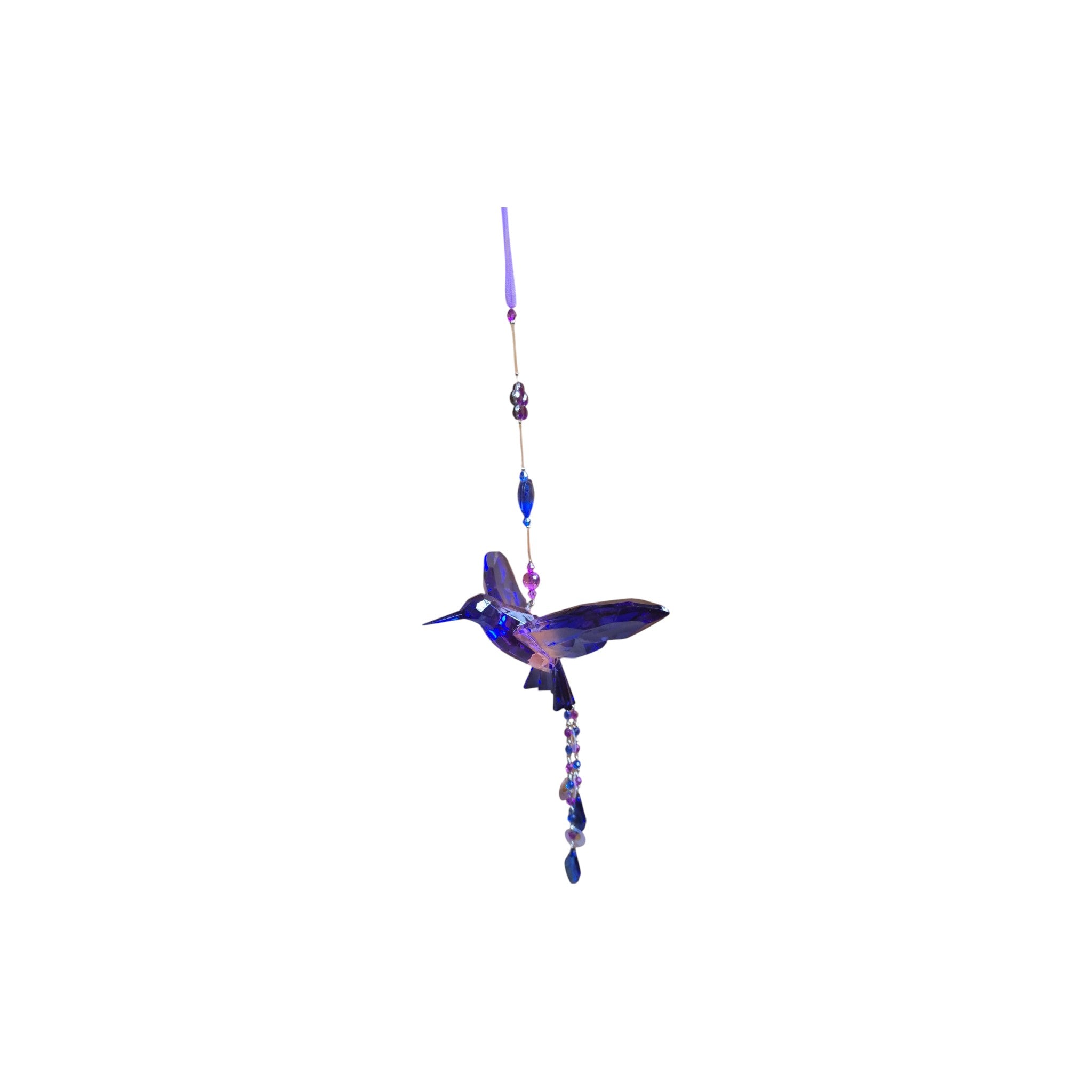 Hanging Hummingbird Suncatcher - Blue/Purple nz