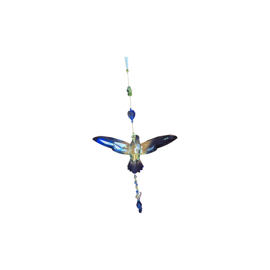 Hanging Hummingbird Suncatcher - Blue/Green nz